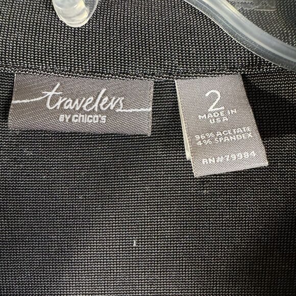 Travelers by Chico’s Women’s Olive Green Zip Front Utility Jacket Size 2(L) - Picture 4 of 8